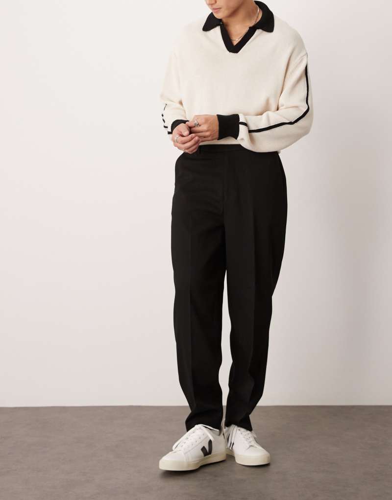 Мужские Повседневные брюки ASOS DESIGN Oversized Tapered Textured ASOS DESIGN