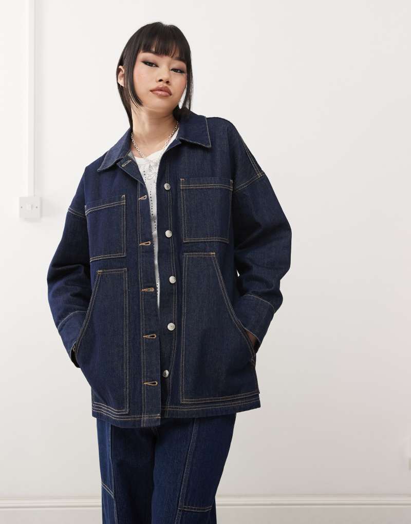 Женская Повседневная Куртка ASOS DESIGN Oversized Denim ASOS DESIGN