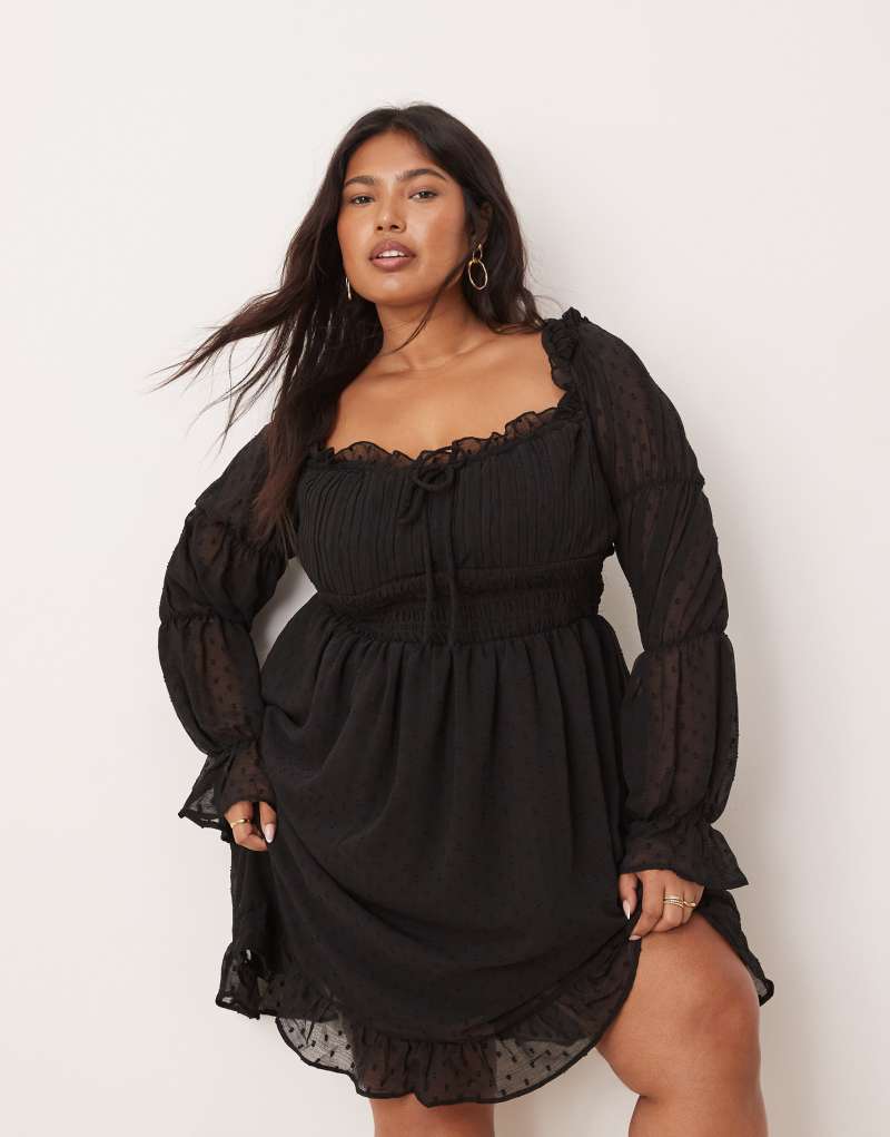 Женское Платье ASOS Curve Textured Milkmaid ASOS Curve