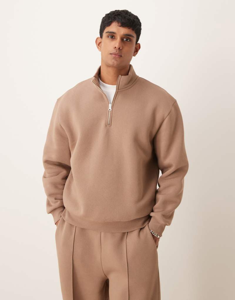 Мужская Толстовка ASOS DESIGN Half Zip Funnel ASOS DESIGN