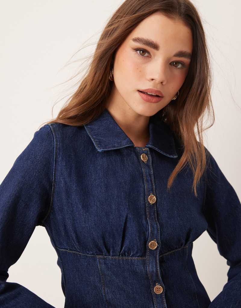 Женская Укороченная футболка ASOS DESIGN Indigo ASOS DESIGN