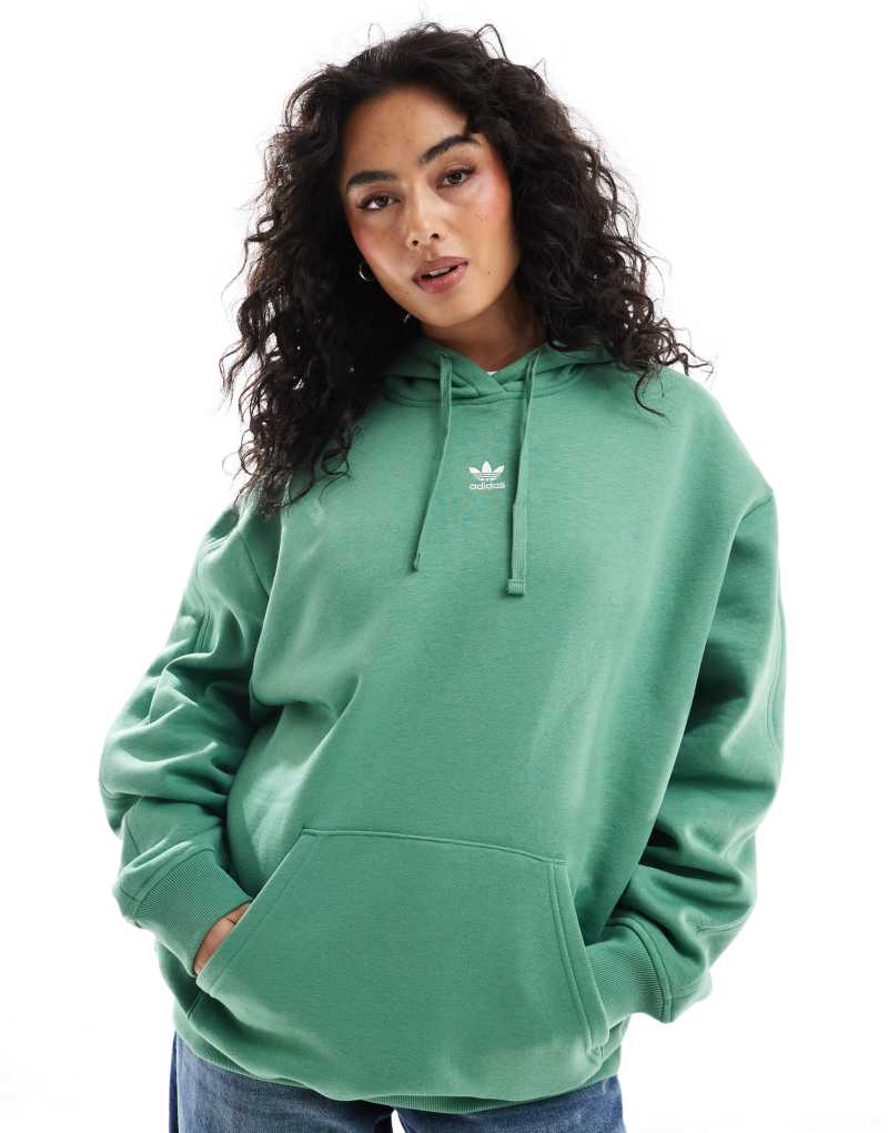 Женское Худи Adidas Originals Essential Oversized в зеленом цвете Adidas