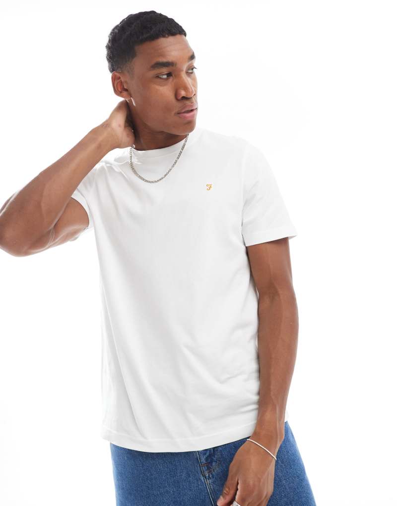 Farah Danny t-shirt in white Farah