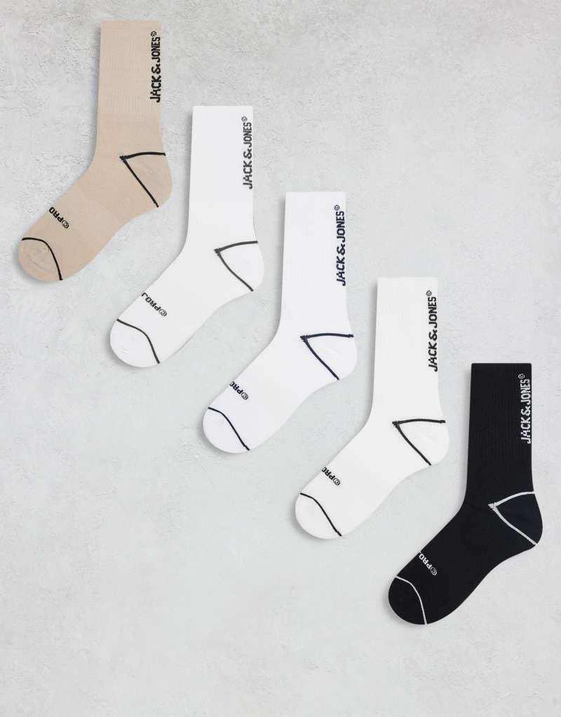 Мужские Носки Jack & Jones 5 pack tennis socks Jack & Jones