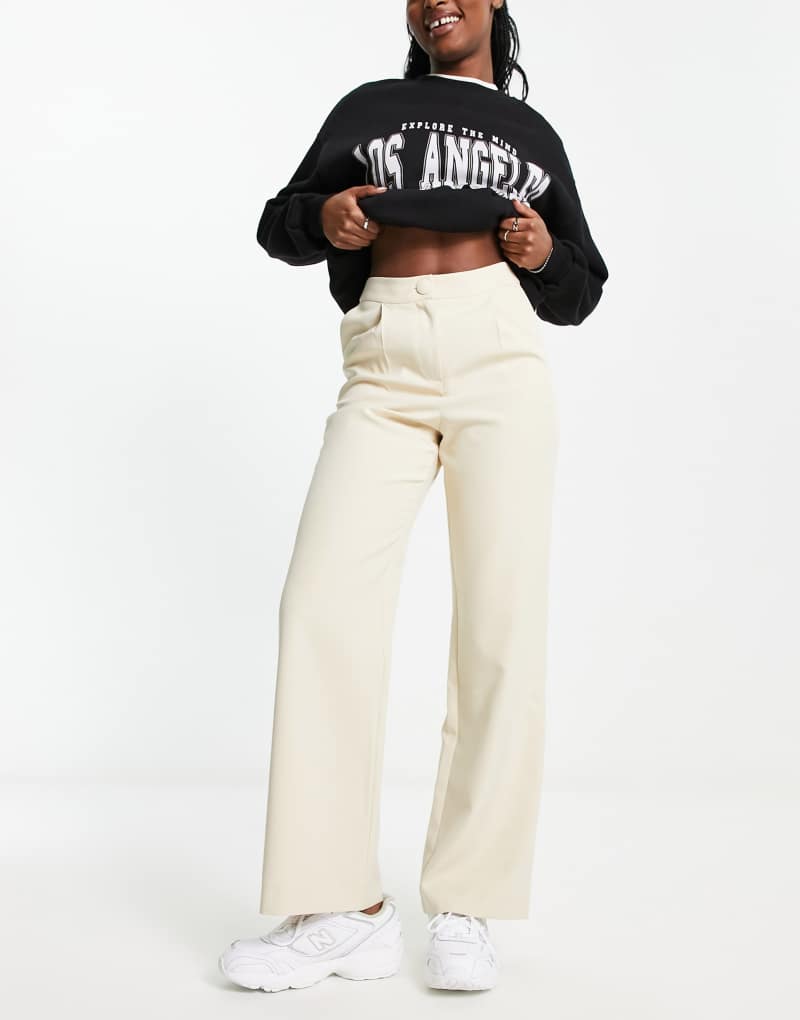 Женские Повседневные брюки Miss Selfridge Slouchy Dad Pant в цвете камня Miss Selfridge