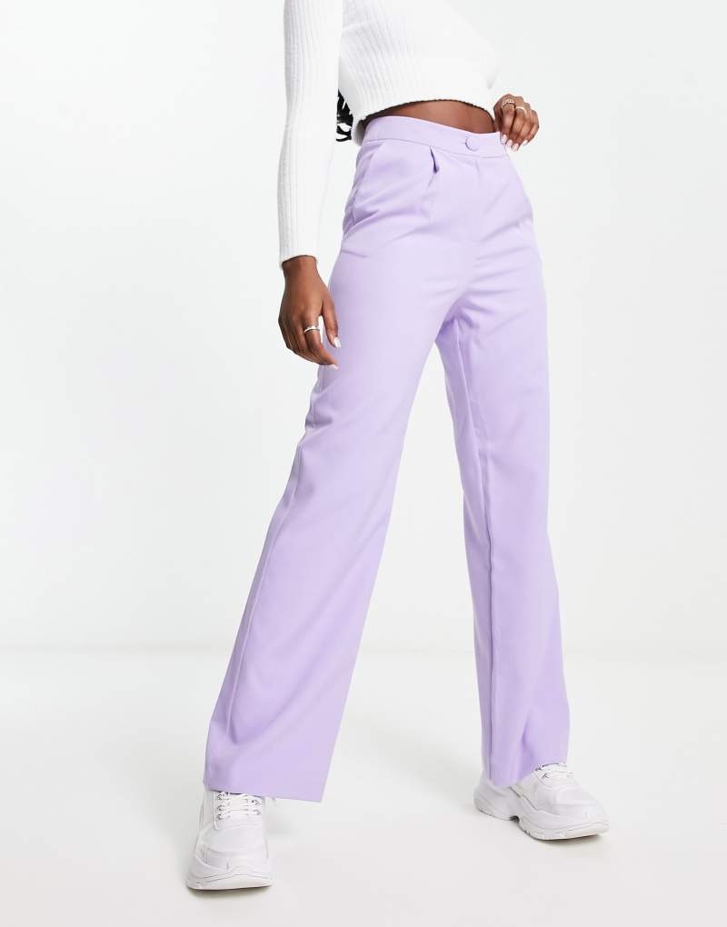 Женские Повседневные брюки Miss Selfridge Slouchy Dad Pant в лиловом цвете Miss Selfridge