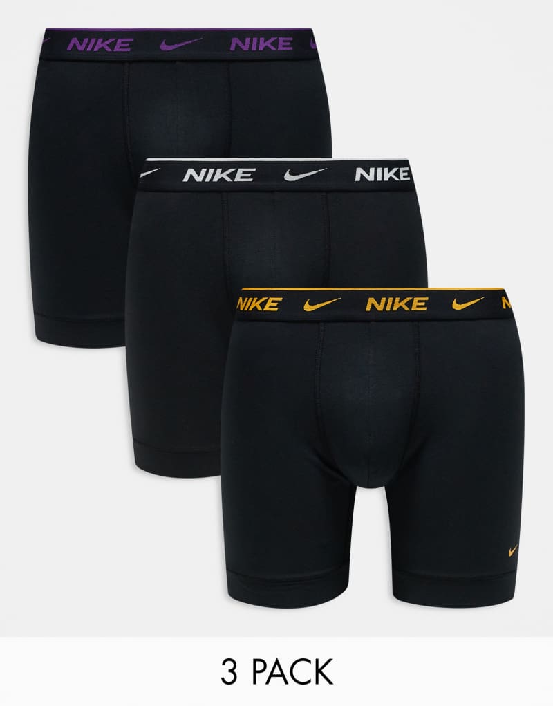 Боксёры Nike Everyday Cotton Stretch, 3 штуки, с эластичным поясом Nike