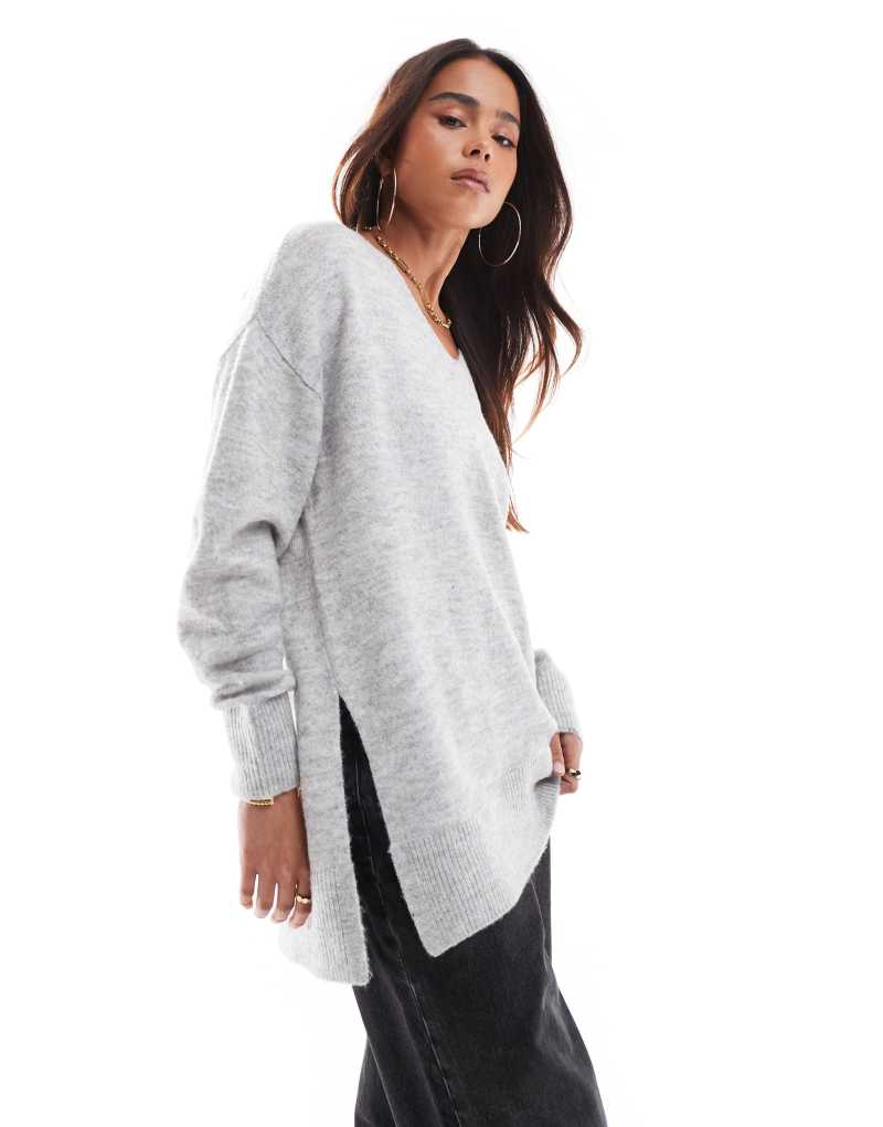 Женский Свитер Vero Moda Longline Light Heather Gray VERO MODA