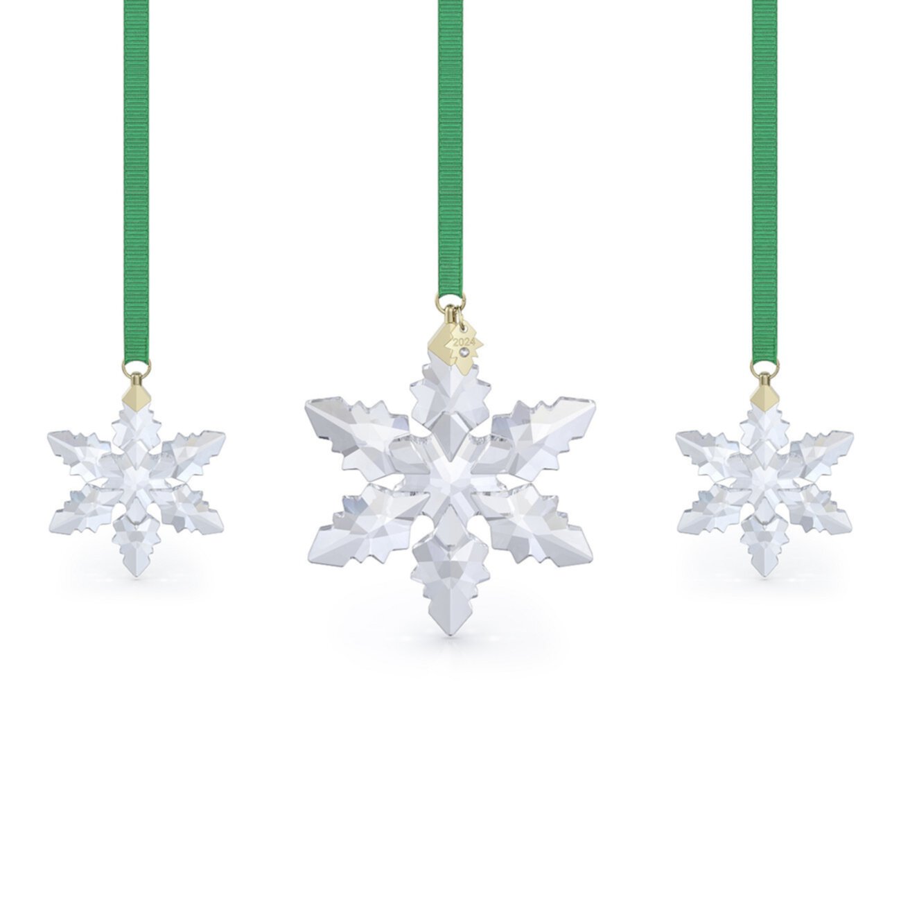 Crystal Snowflake Ornaments, Set of 3 Swarovski