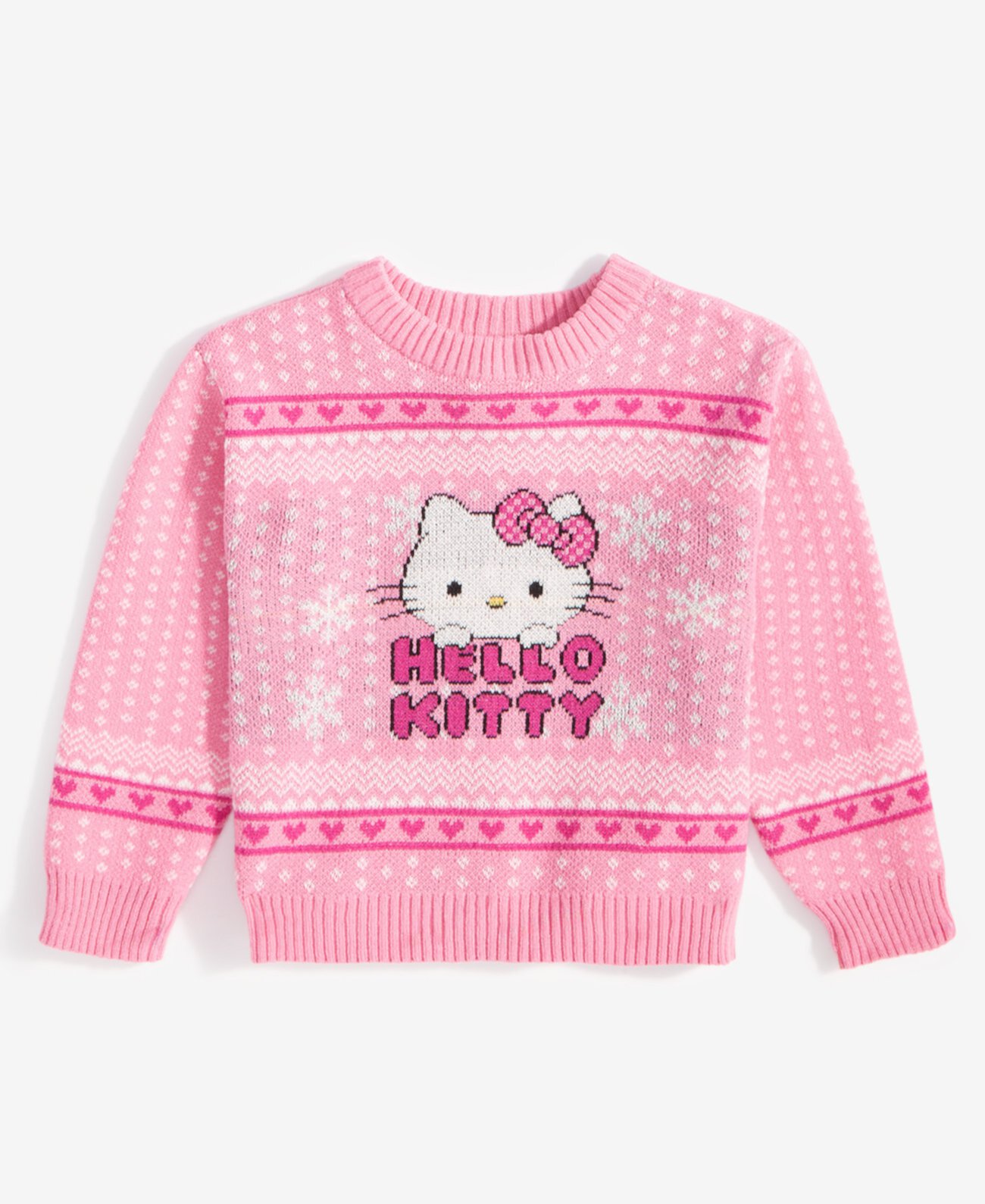 Детский свитер с рисунком Hello Kitty и резинкой на манжетах и воротнике Hello Kitty