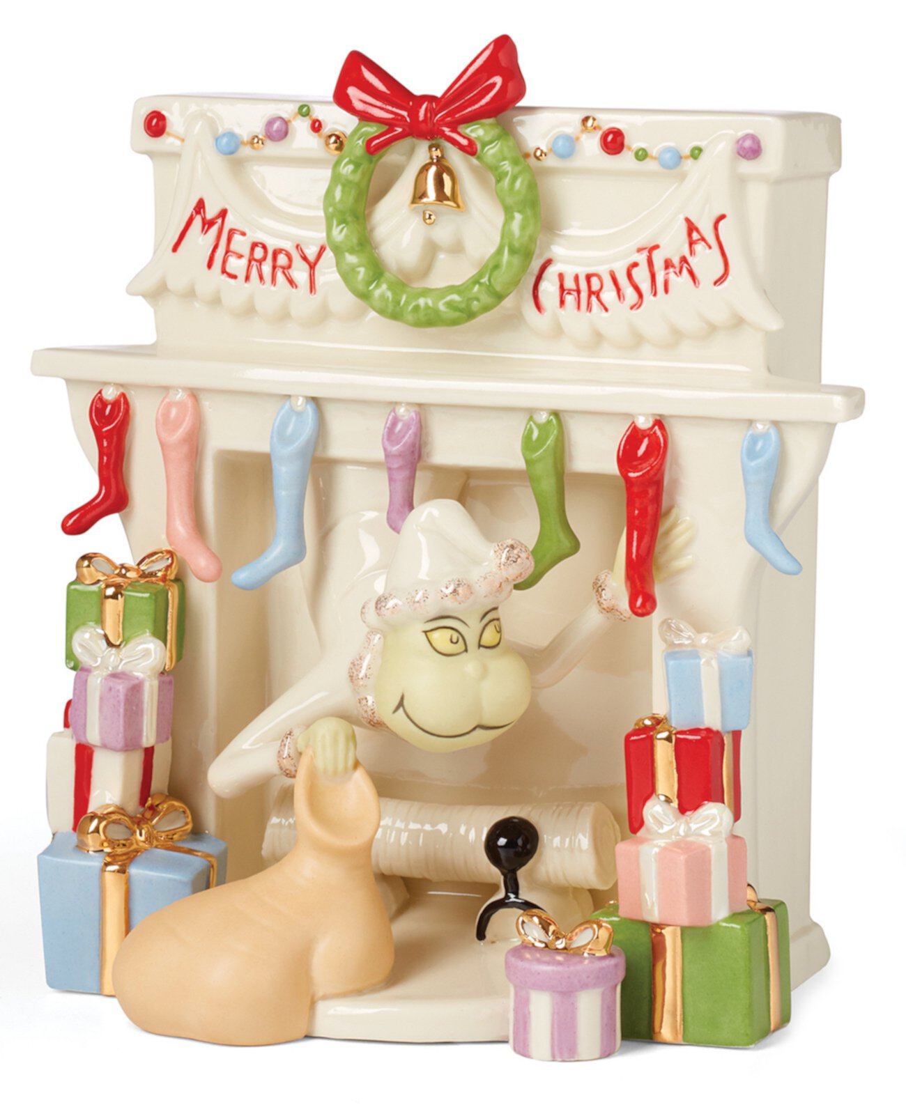 Grinch Steals the Stocking Figurine Lenox