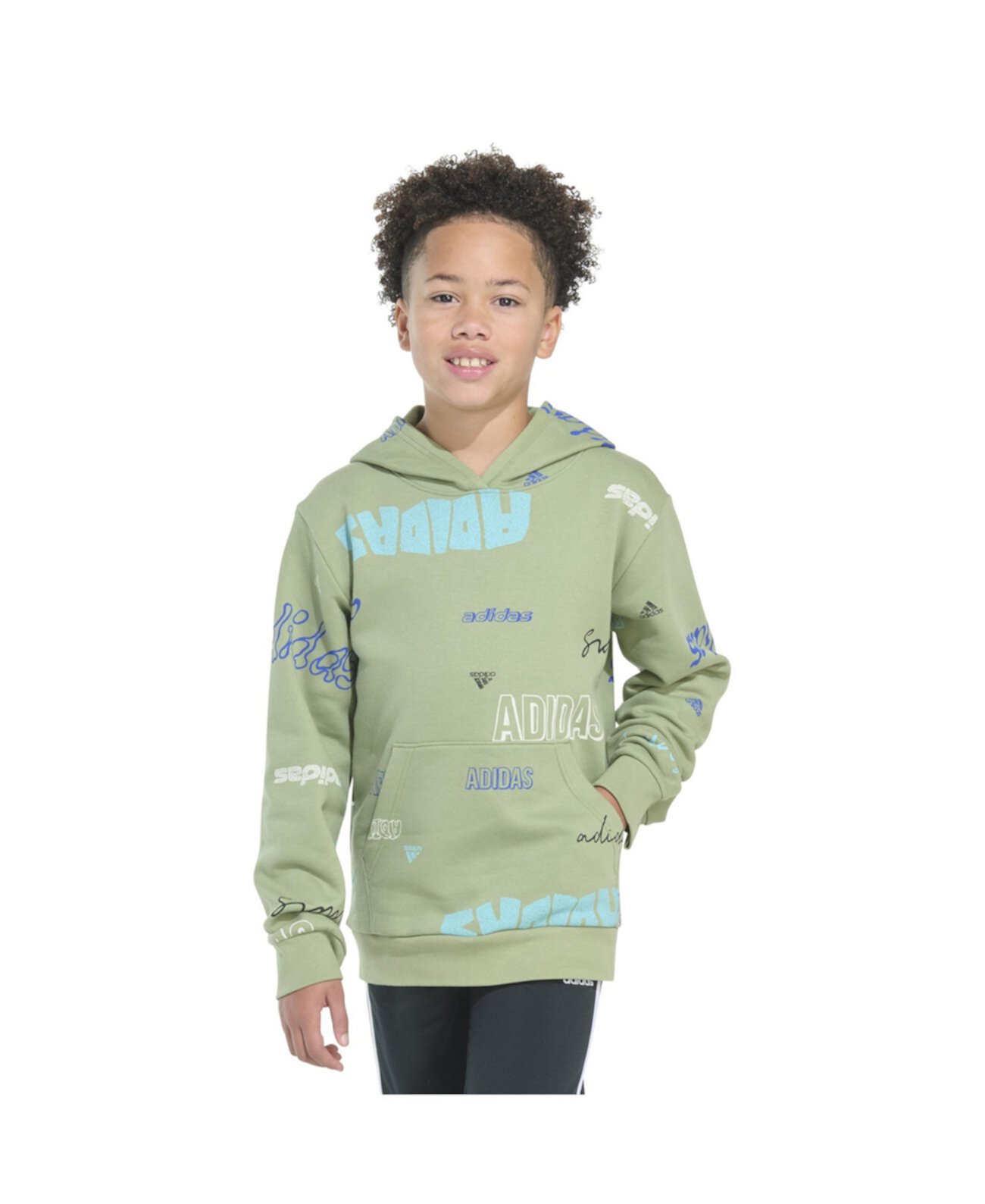 Детское худи Adidas Big Boys Long Sleeve Printed Lineage Love Hooded Pullover Adidas