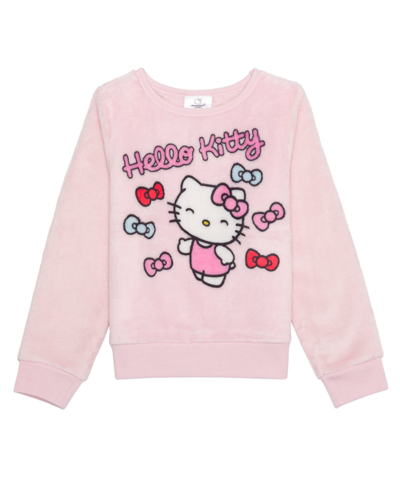 Детские худи Hello Kitty Bows Long Sleeve Plush Pullover Sweatshirt Hello Kitty