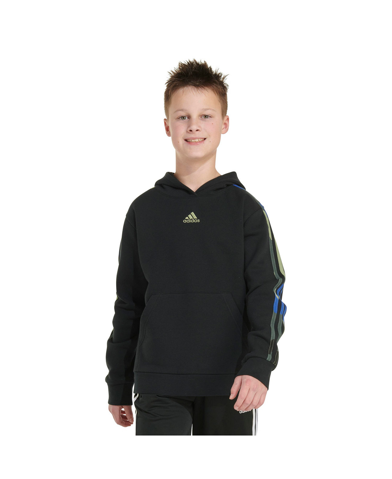 Детское Худи Adidas Big Boy Long Sleeve Camo Stripe Hooded Pullover Adidas