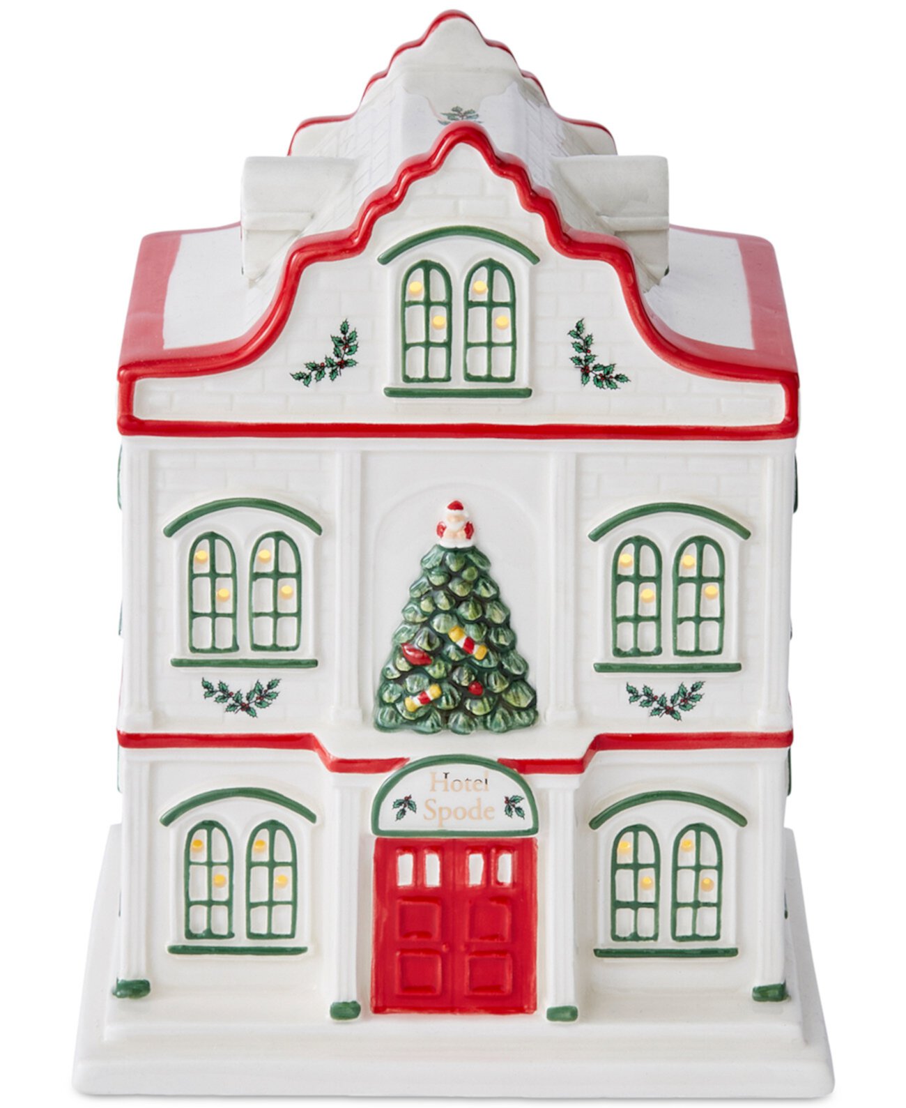 Christmas Village LED Lighted Figural Hotel Spode