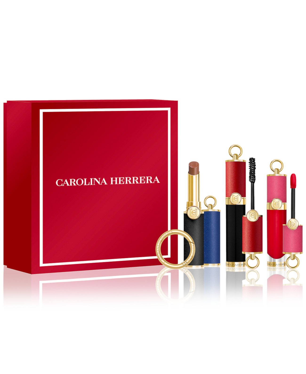 Набор подарочный 5 предметов Holiday Glam: помада, румяна и тушь для ресниц Carolina Herrera