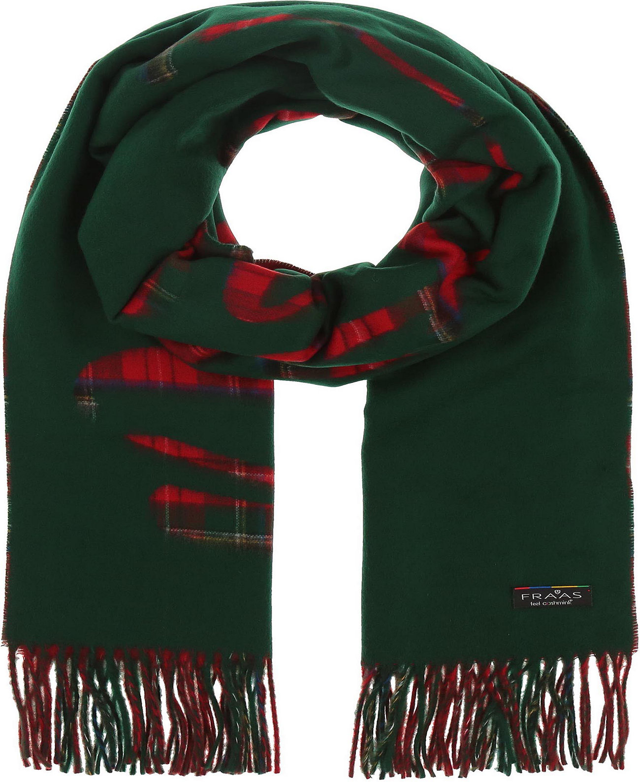 Длинный шарф FRAAS Reversible Cashmink Christmas Tartan Winter Scarf FRAAS