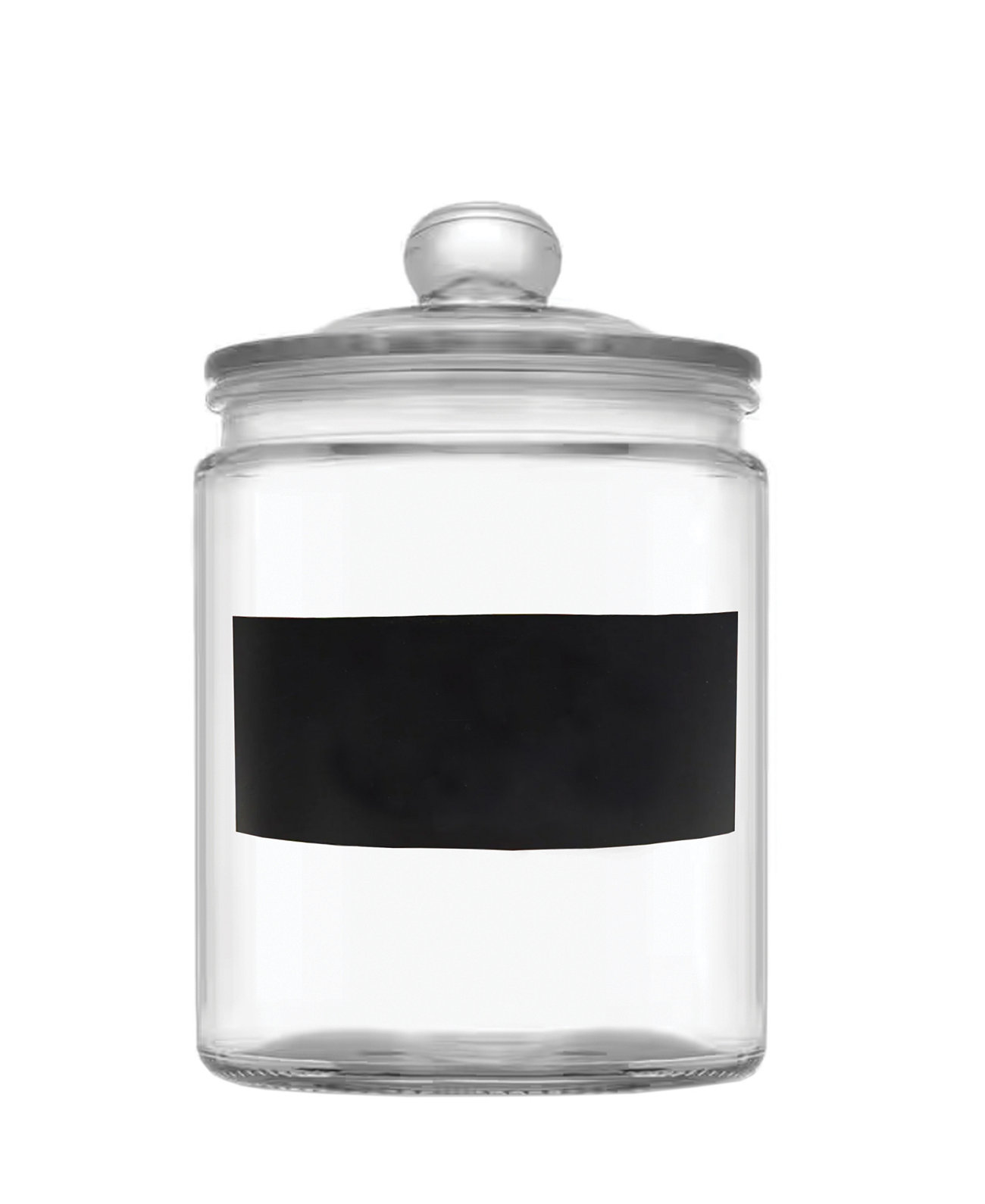 Chalk It Up Glass Canister with Chalkboard Panel 1.1 Gallon Circleware