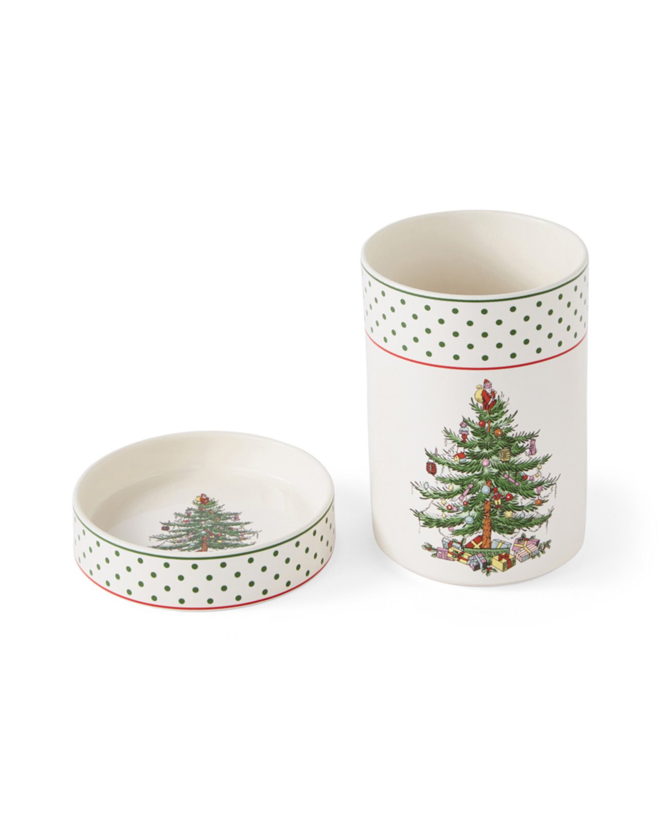 Christmas Tree Polka Dot Wine Chiller Coaster Set Spode