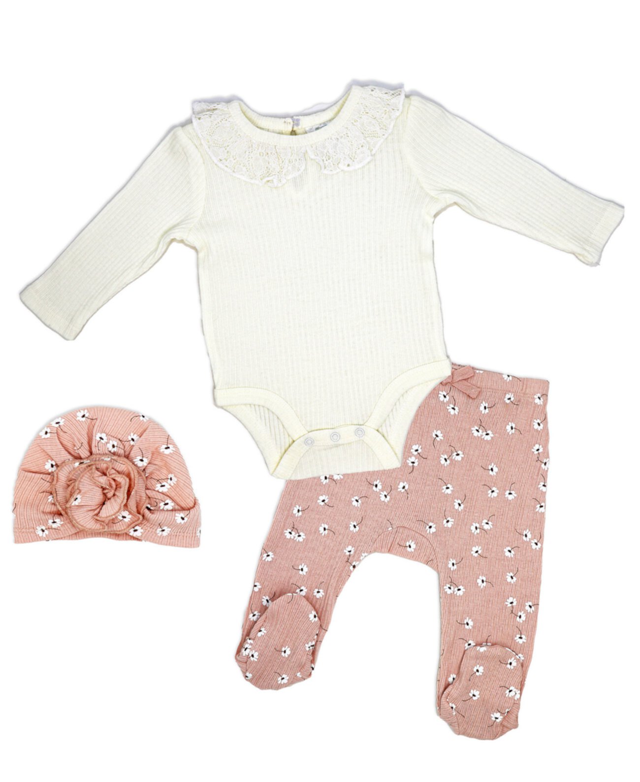 Детские комплекты одежды Baby Mode Baby Girls Take Me Home Footed Layette, 3-Piece Set Baby Mode