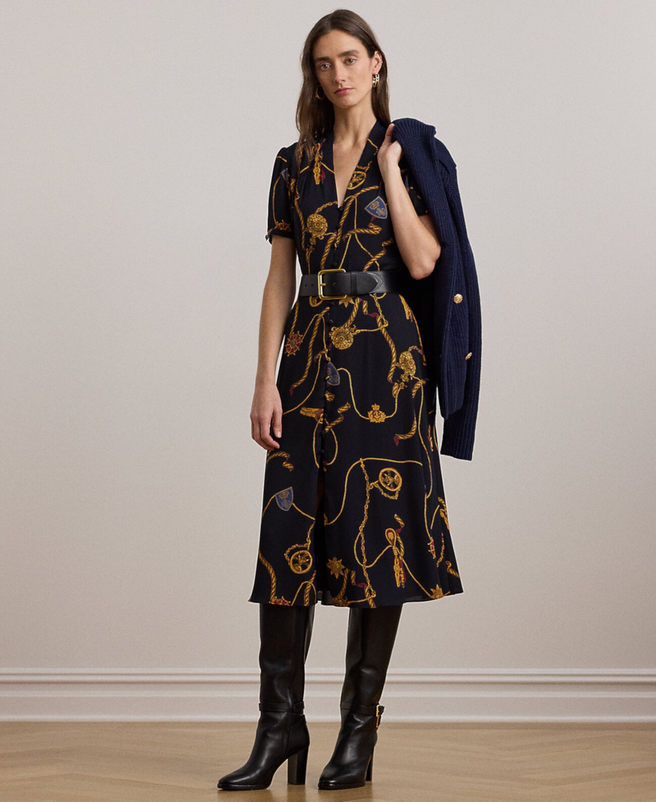 Женское Платье LAUREN Ralph Lauren Petite Belting-Print Fit & Flare LAUREN Ralph Lauren