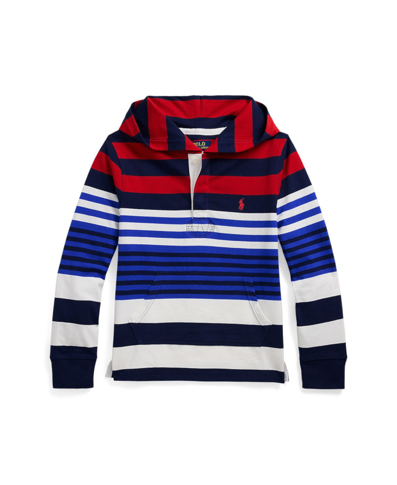 Детская рубашка Polo Ralph Lauren Big Boys Striped Cotton Hooded Rugby Shirt Polo Ralph Lauren