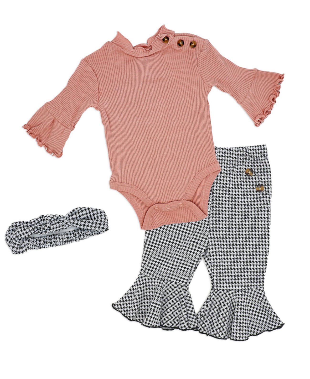 Детские Комплекты Одежды Baby Mode Houndstooth Ponte Bell Baby Mode