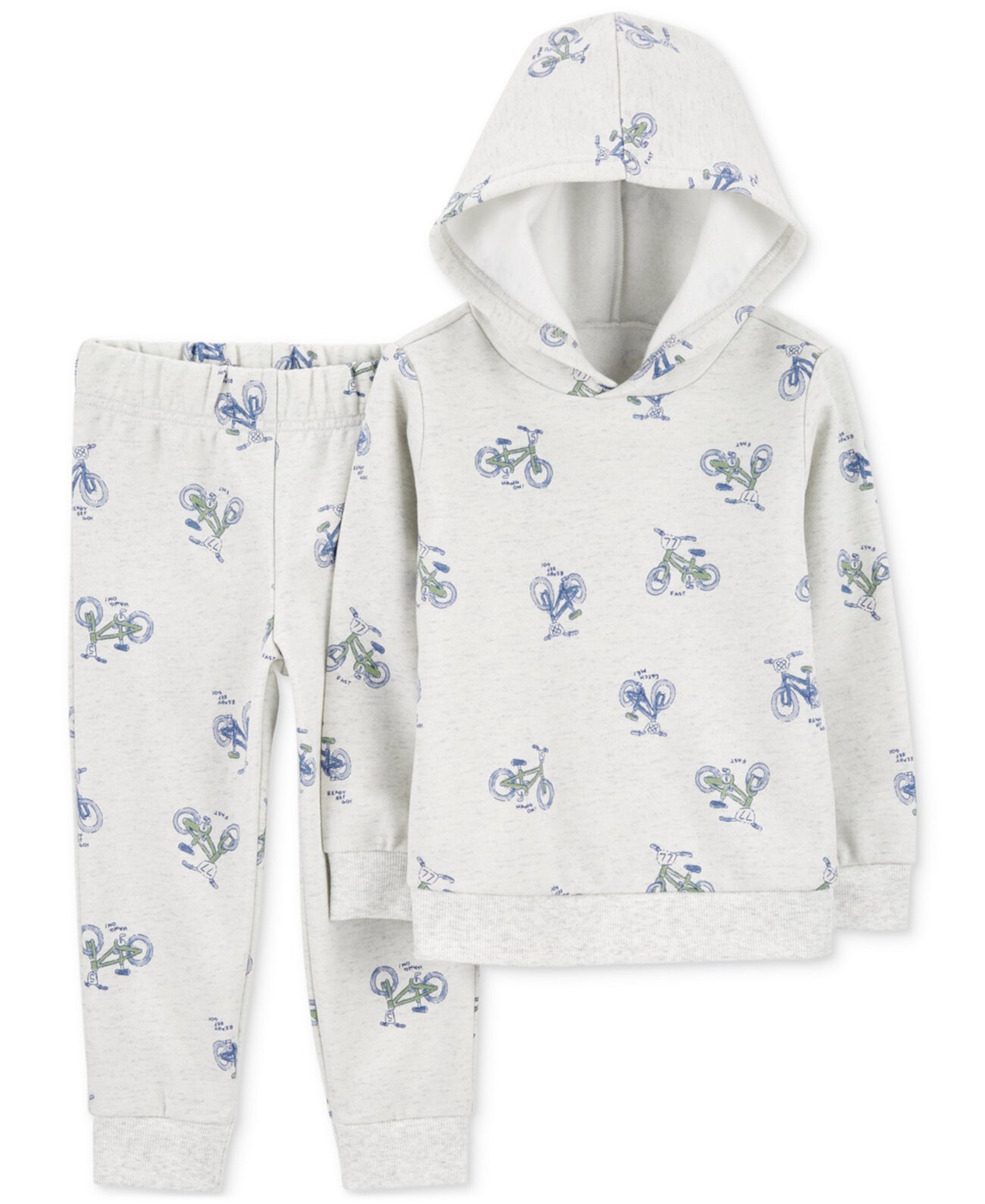 Детский комплект одежды Carter's Baby Boys Bicycle-Print Fleece Hoodie & Pull-On Pants Carter's