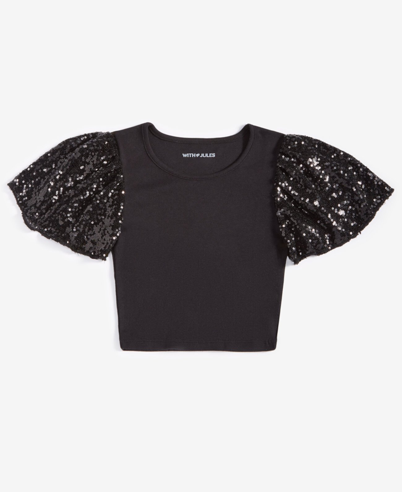 Детская Блузка With Jules Ribbed Sequin Flutter-Sleeve With Jules