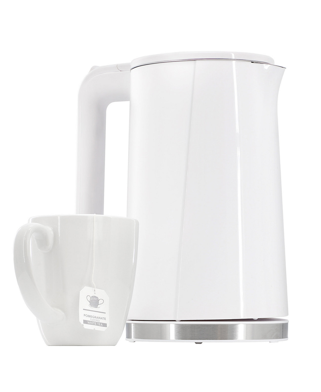 1.7 Liter Double Wall Stainless Steel Electric Tea Kettle MegaChef