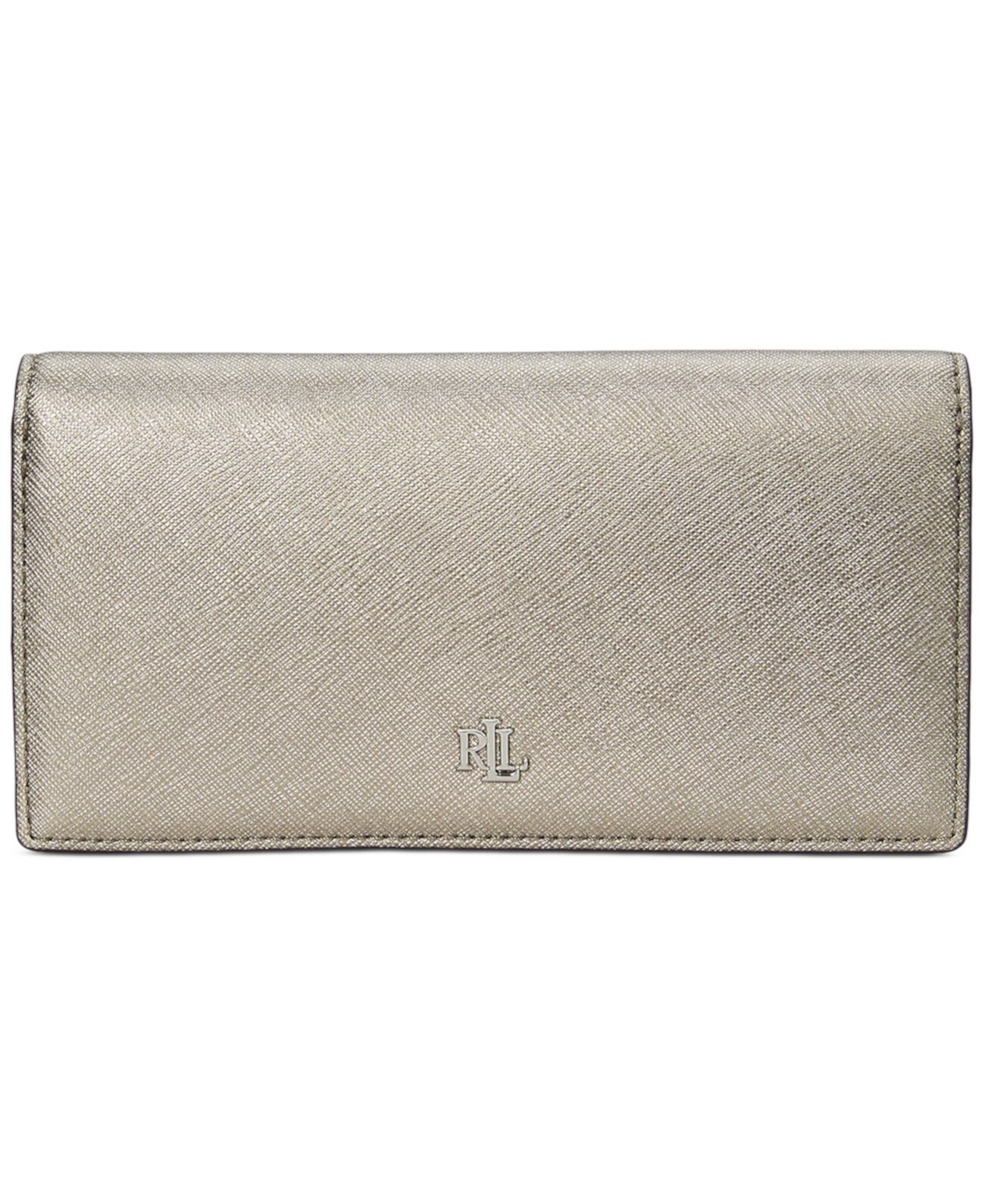 Бумажник LAUREN Ralph Lauren Crosshatch Leather Slim Snapped-Closure Wallet LAUREN Ralph Lauren