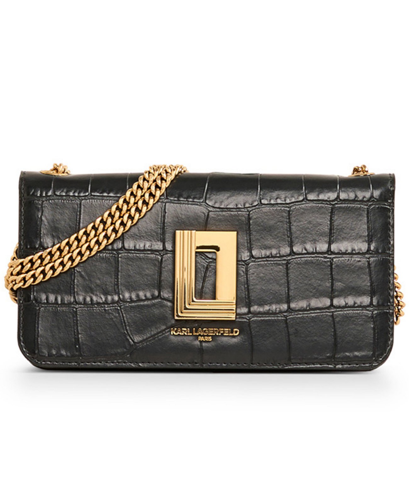 Сумка через плечо Karl Lagerfeld Paris Leather Wallet on a Chain Karl Lagerfeld Paris