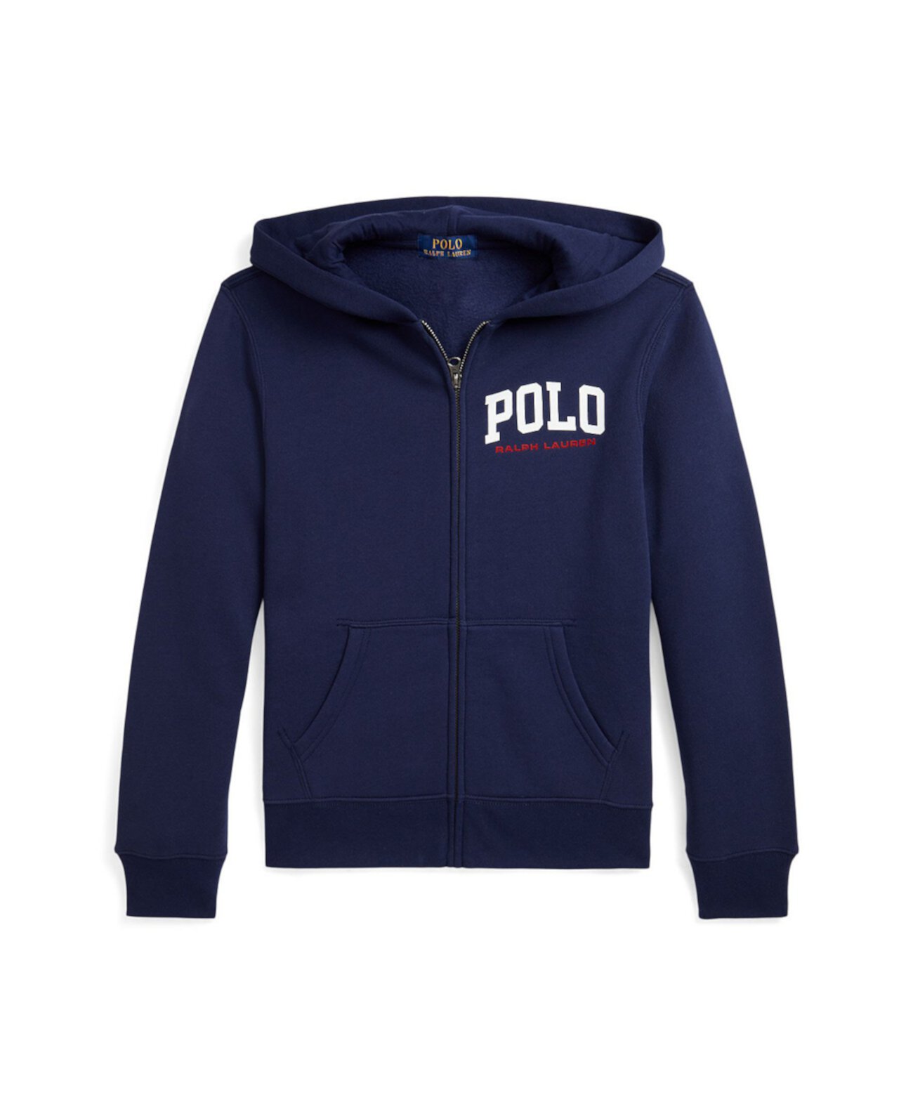 Хлопковая худи Polo Ralph Lauren с логотипом для крупных мальчиков, на молнии Polo Ralph Lauren