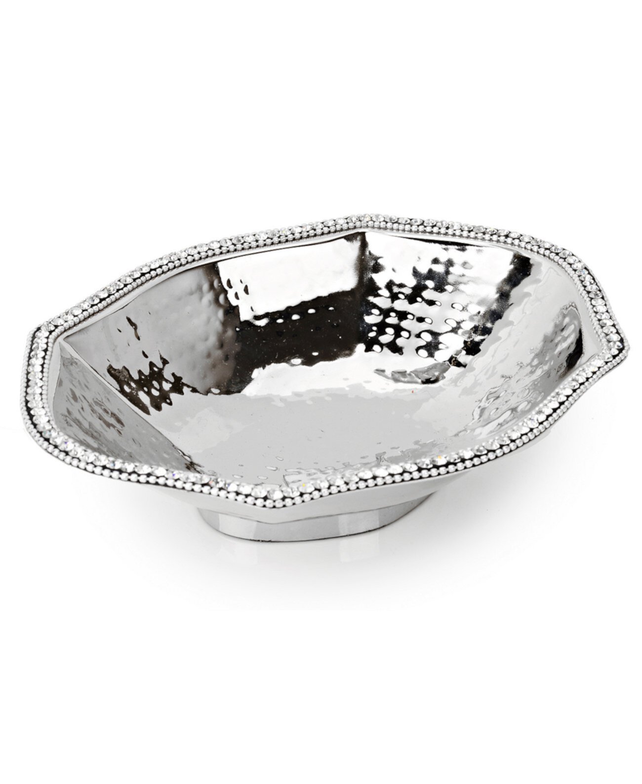 Stainless Steel Octagonal Dish with Diamonds Classic Touch