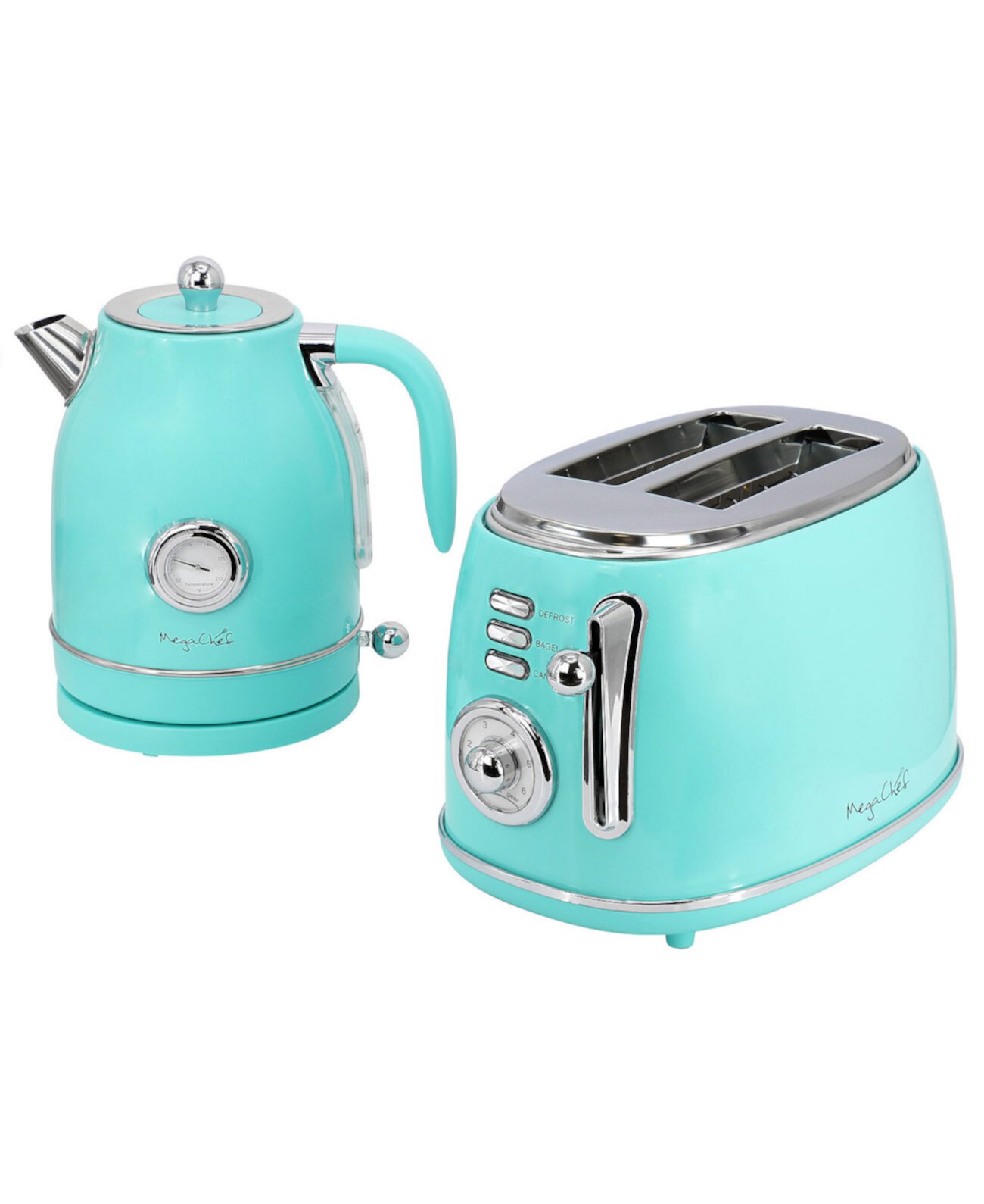 1.7 Liter Electric Tea Kettle and Slice Toaster MegaChef