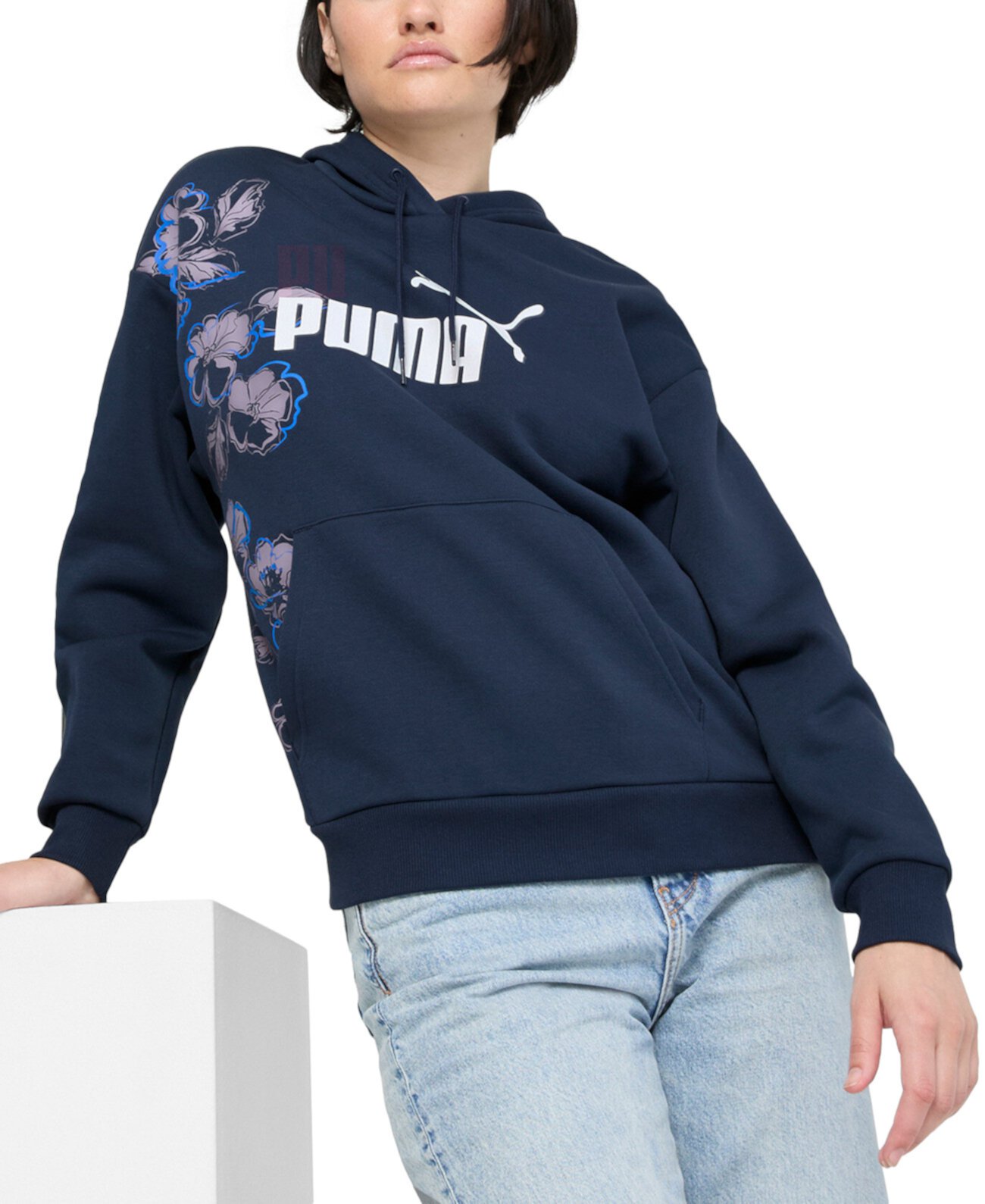 Женское Худи PUMA Essential Floral Vibes с логотипом на груди PUMA