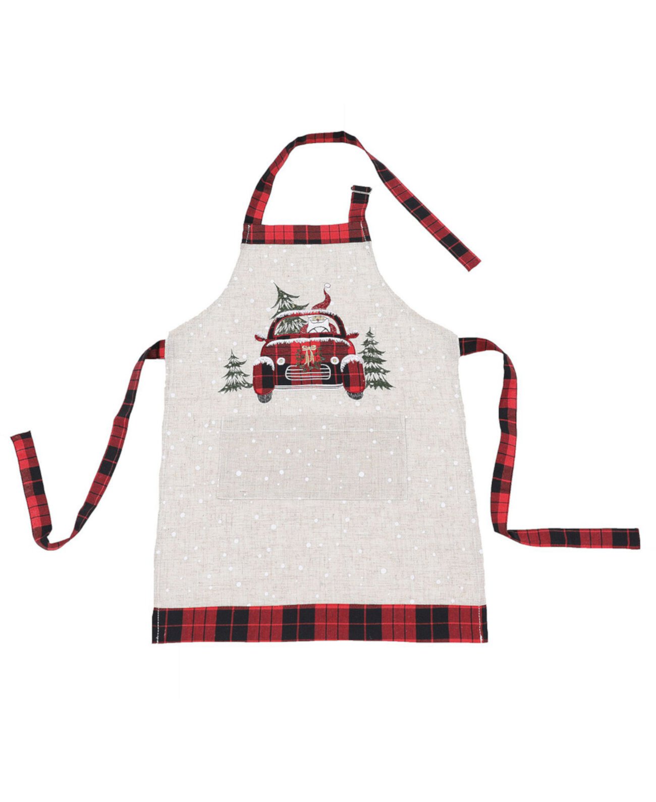 Santa Claus Riding on Car Christmas Apron Manor Luxe