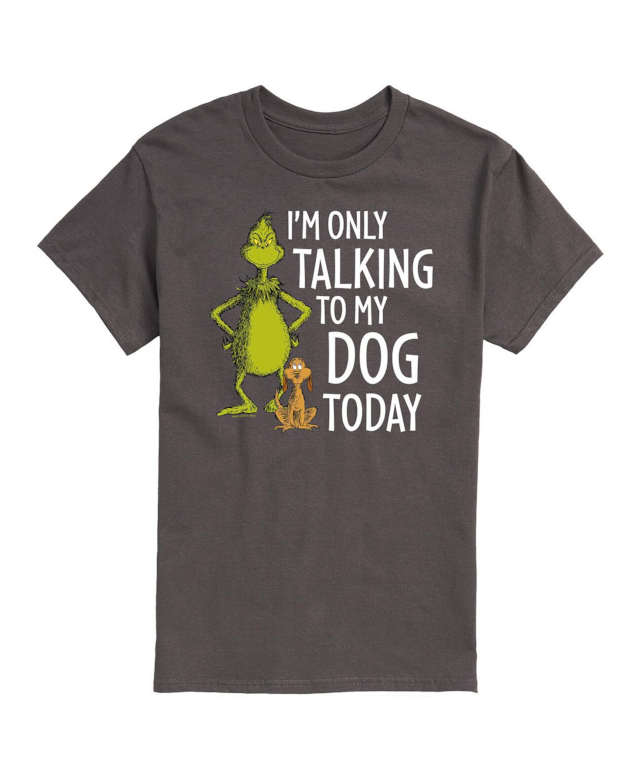 Мужская Футболка AIRWAVES The Grinch Only Talking To My Dog Today People Short Sleeve Tee AIRWAVES