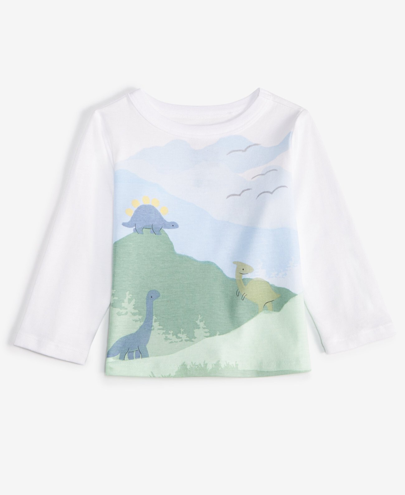 Детская Футболка First Impressions Baby Boys Long-Sleeve Dino Mountain Graphic First Impressions