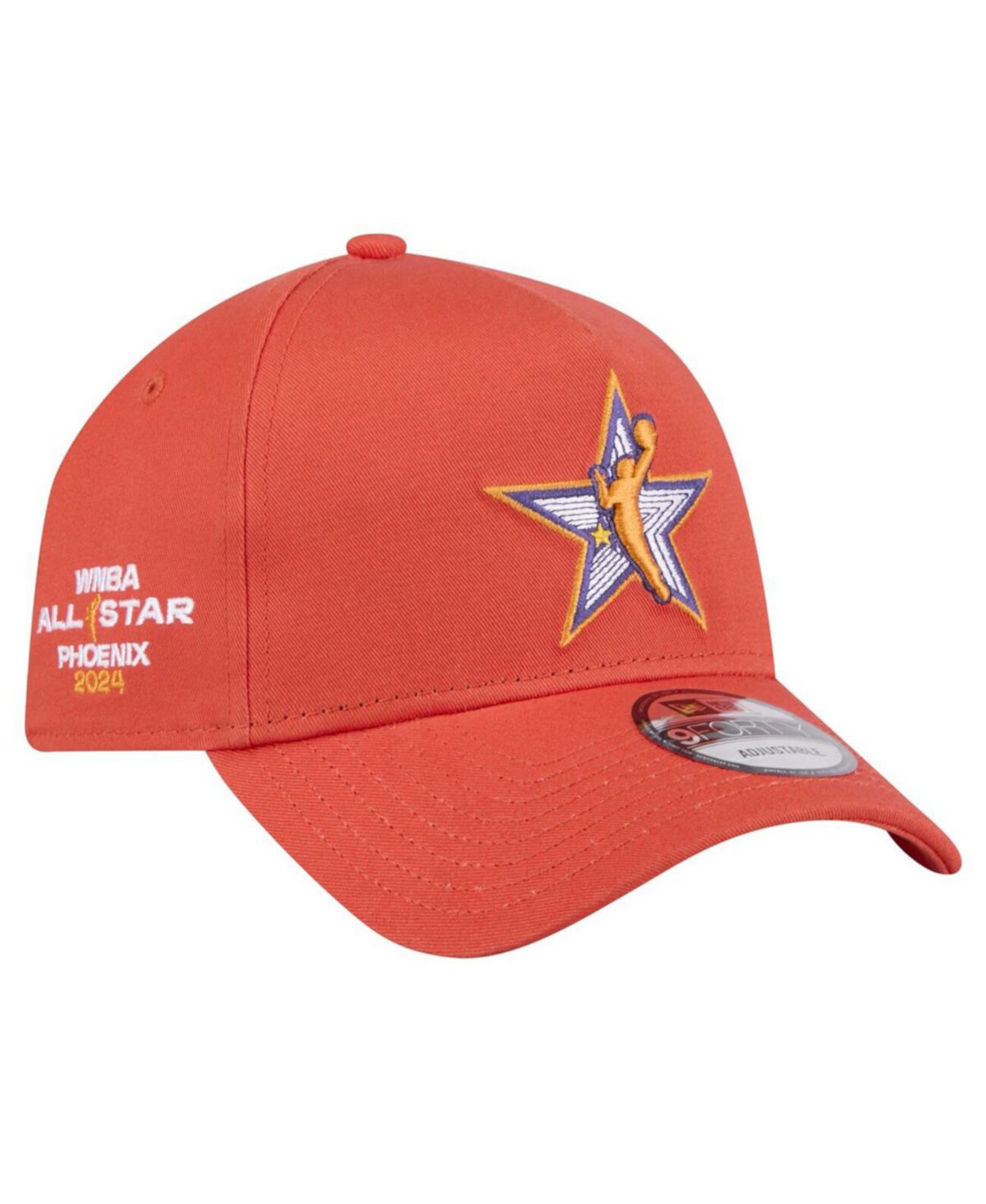 Бейсболка New Era 9FORTY Оранжевая 2024 WNBA All-Star Game Logo A-Frame New Era