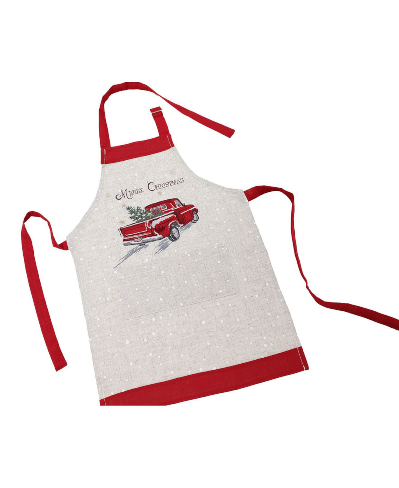 Merry Christmas Truck Embroidered Apron Manor Luxe