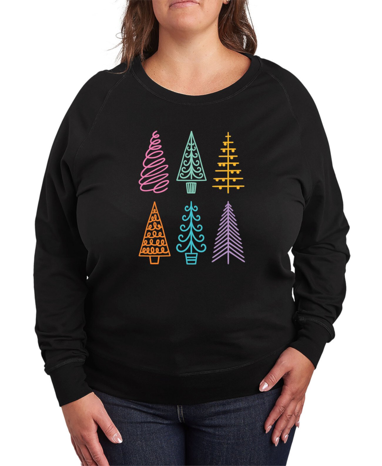 Женская Футболка Hybrid Apparel Plus Size Trendy Christmas Trees Hybrid Apparel