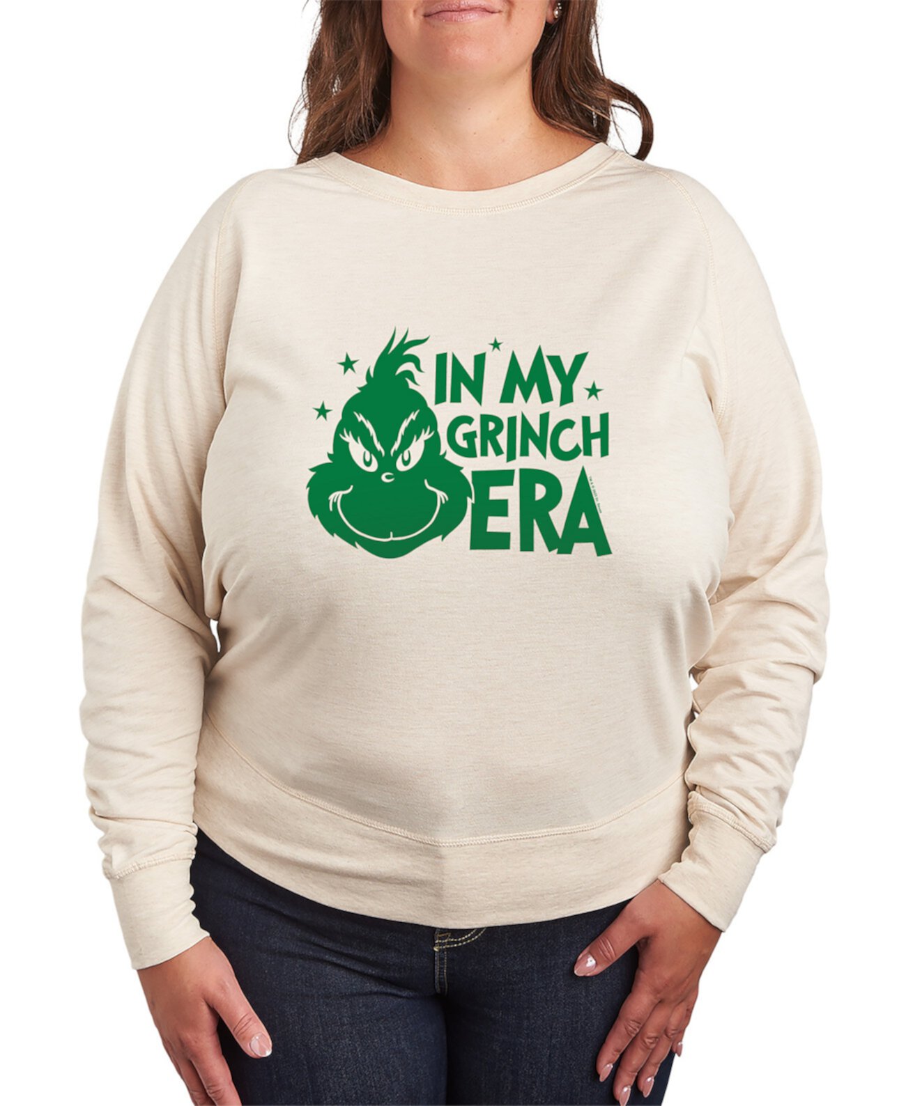 Женская Футболка Hybrid Apparel Plus Size In My Grinch Era Graphic Pullover Hybrid Apparel