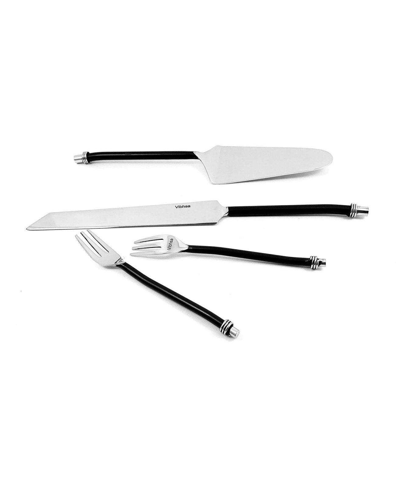 Cake Knife, Cake Forks and Server 8 Piece Set Vibhsa