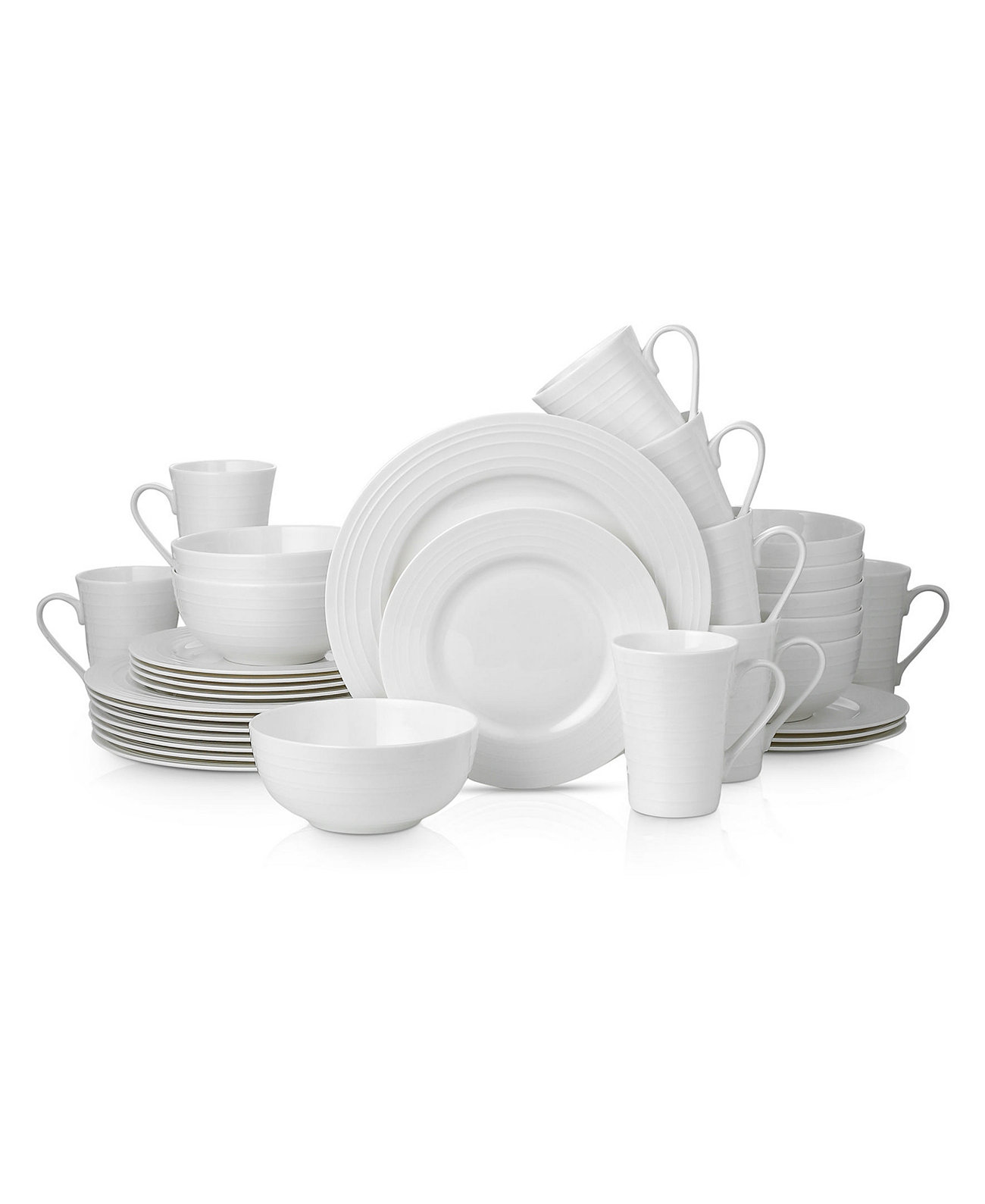 Eleanor Bone China 32 Pc. Dinnerware Set, Service for 8 Stone Lain