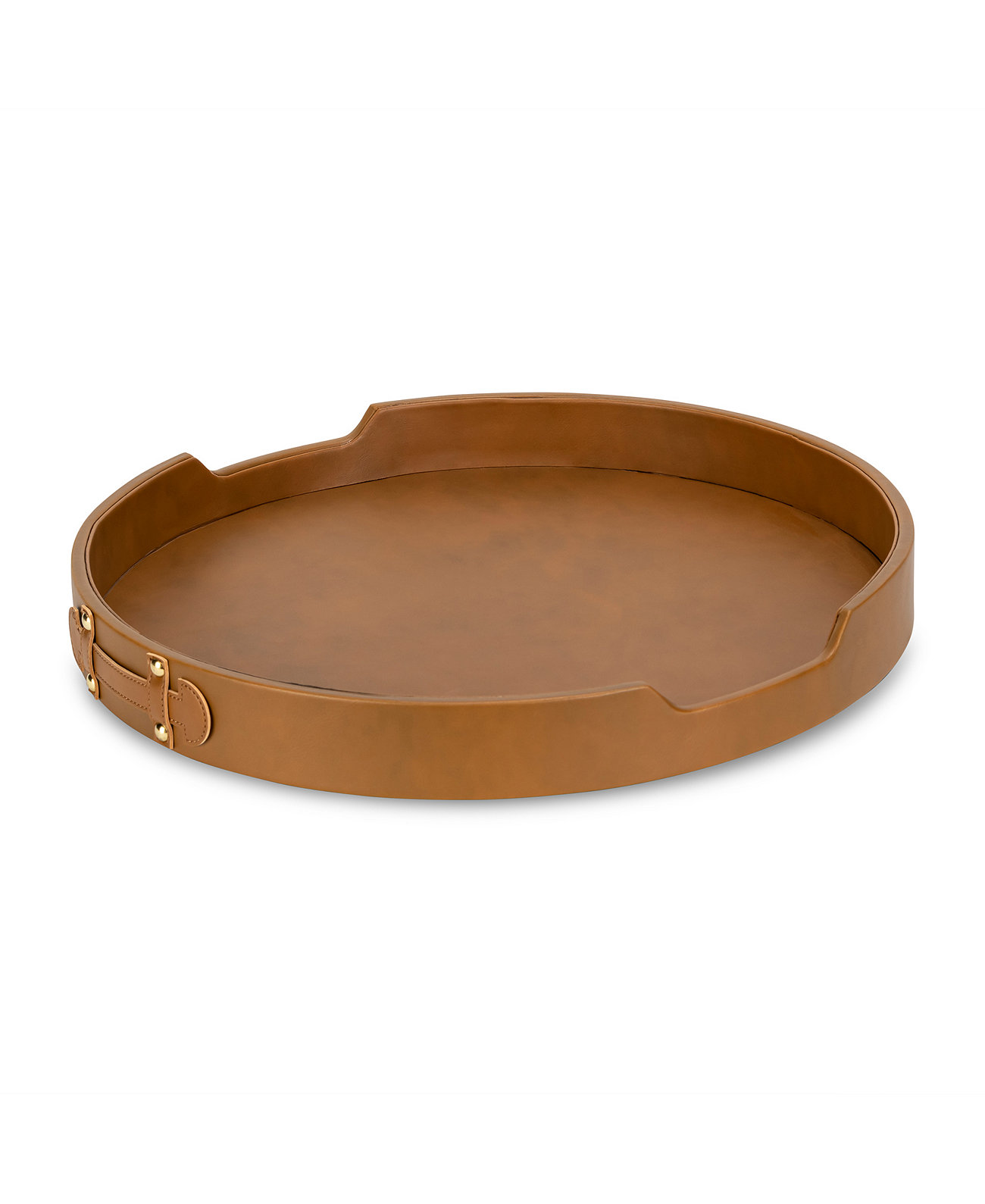 Light Brown Round Tray American Atelier