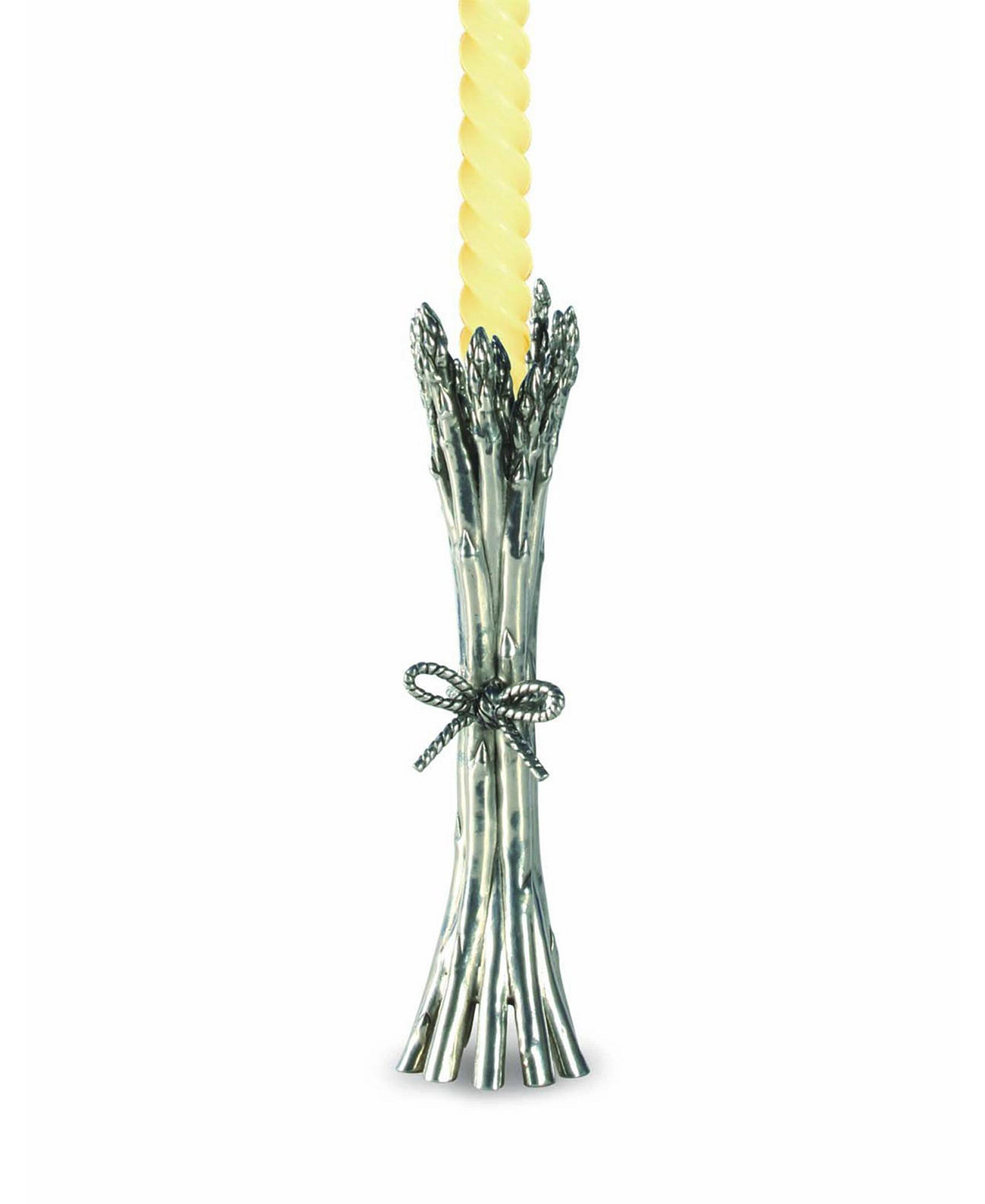 Pewter Asparagus Candlestick Holder Vagabond House