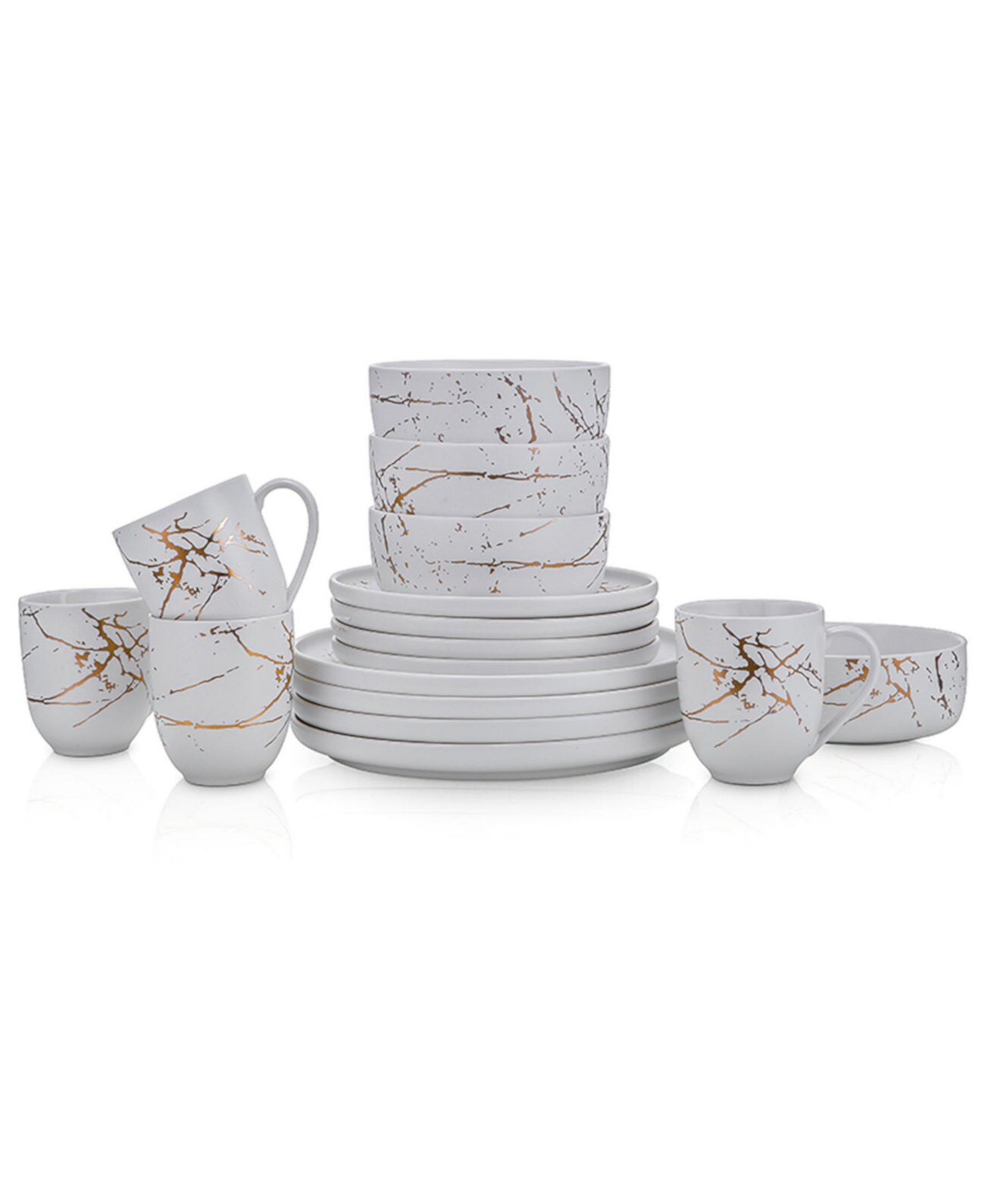 Zora 32 Pc. Dinnerware Set, Service for 8 Stone Lain