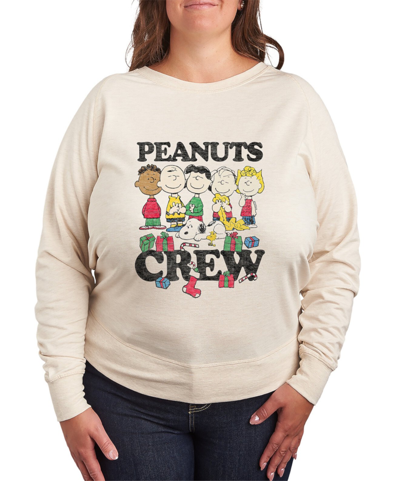 Женская Футболка Hybrid Apparel Plus Size Peanuts Crew Graphic Hybrid Apparel