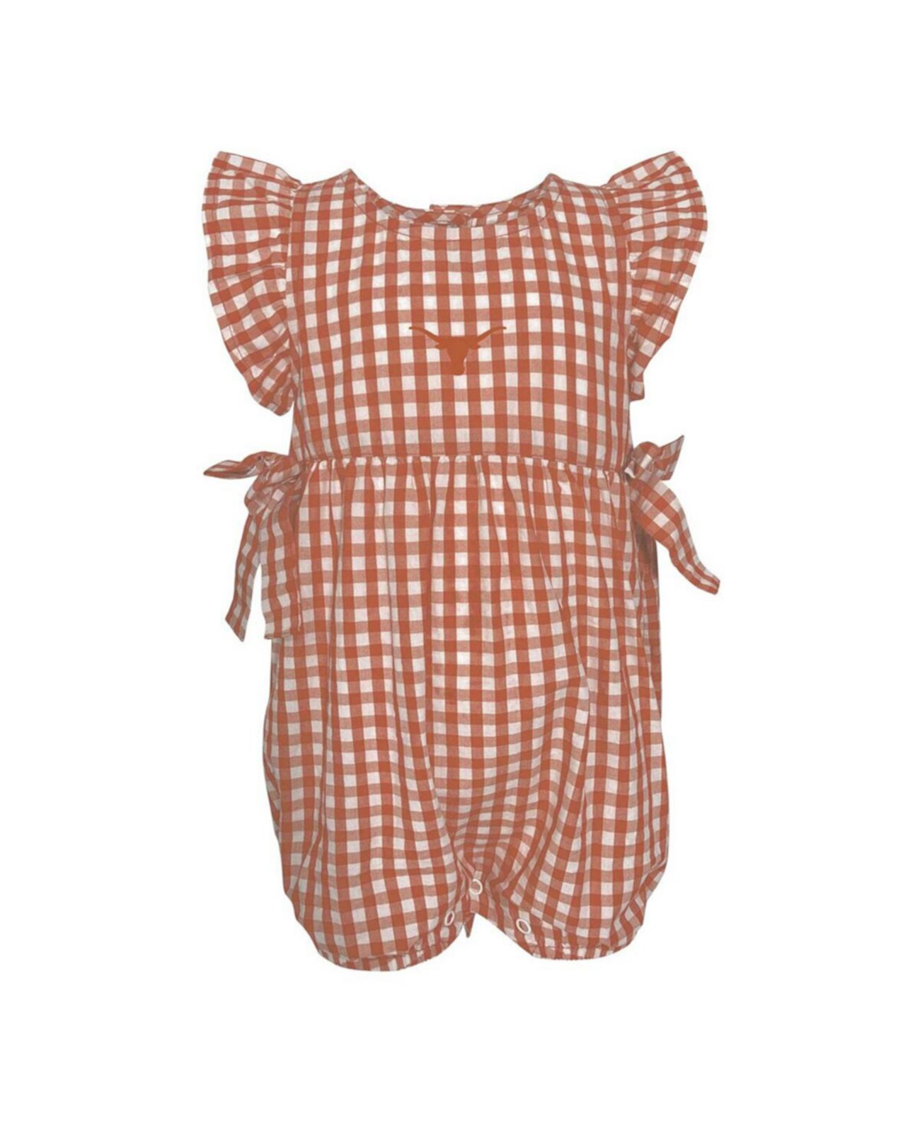 Детский комбинезон Texas Longhorns Constance Gingham с вышитым логотипом, 100% хлопок Garb